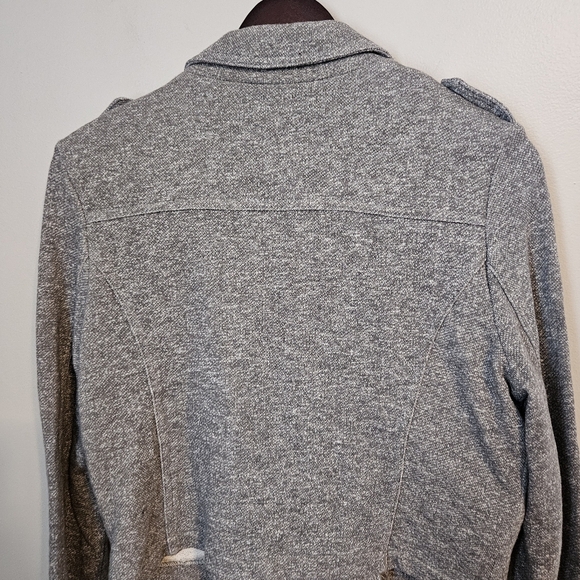On Twelfth Jacket Gray Zip-Up Moto Lightweight Casual Neutral Trendy Spring Fall - Picture 5 of 8